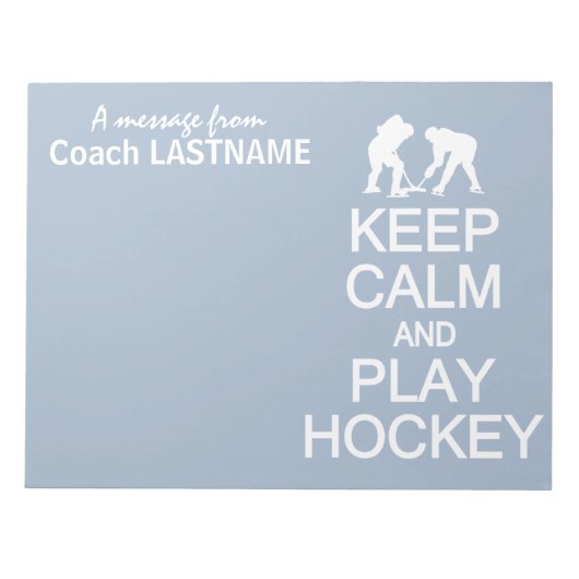 保Calm & 遊Hockeyカスタムのメモ帳 ノートパッド (正面)