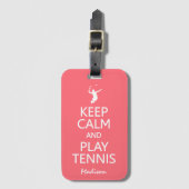 保Calm & 遊Tennis名前をカスタムする & Color ラゲッジタグ (正面縦)