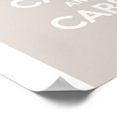 保Calm & 運 On Taupe ポスター (角)