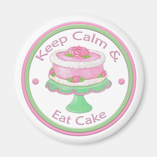 保Calm & 食べ Cake Magnet マグネット (正面)