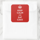 保Calm & 食べ Cake Sticker スクエアシール (バッグ)