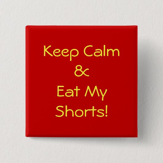保Calm & 食べ My Shortsボタン 缶バッジ (正面)