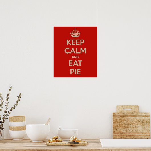 保Calm & 食べ Pie Wall Poster ポスター (キッチン)
