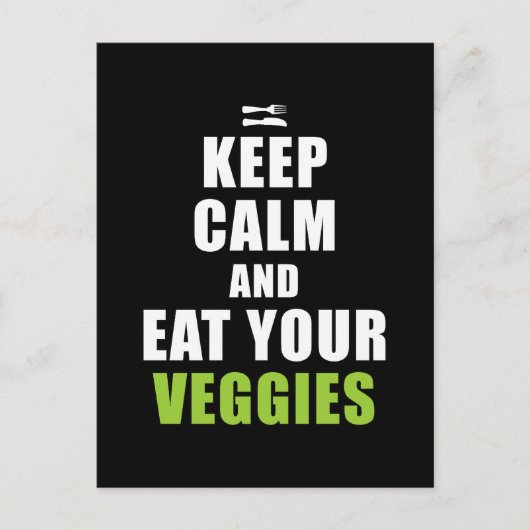 保Calm & 食べ Your Veggies ポストカード (正面)