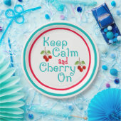 保Calm Andさくらんぼオン紙プレート ペーパープレート (パーティー)