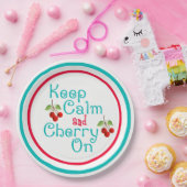 保Calm Andさくらんぼオン紙プレート ペーパープレート (パーティー)