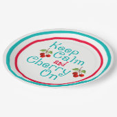 保Calm Andさくらんぼオン紙プレート ペーパープレート (アングル)