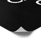 保Calm and運 on Black Kraft紙 ポスター (角)