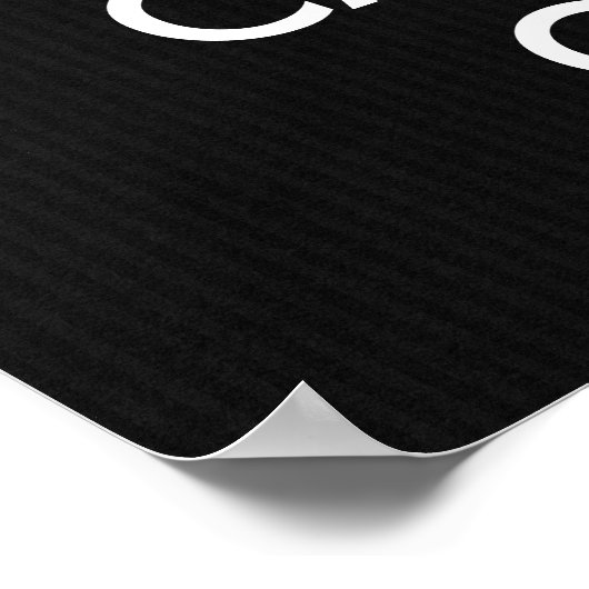 保Calm and運 on Black Kraft紙 ポスター (角)