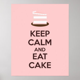 保Calm and食べ Cakeのポスタープリント ポスター