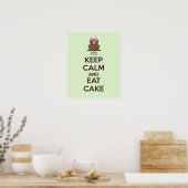 保Calm and食べ Cakeのポスタープリント ポスター (キッチン)