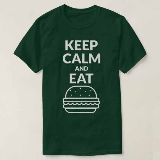 保Calm And食べ Hamburger Tシャツ (デザイン正面)