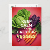 保Calm and食べ Veggiesはがき ポストカード (正面/裏面)