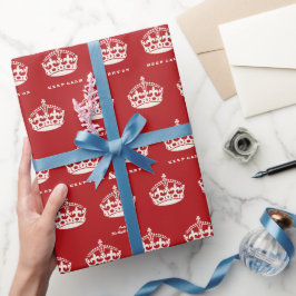 保Calm and メリー On王室の Crownおもしろい Holiday ラッピングペーパー