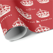 保Calm and メリー On王室の Crownおもしろい Holiday ラッピングペーパー (ロールコーナー)