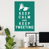 保Calm and 保 Tweetting Poster ポスター (ホームオフィス)
