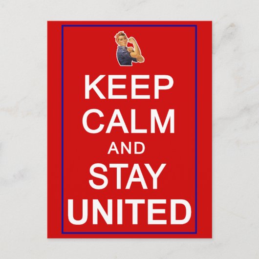 保Calm and 統一された Stay Womens Rights ポストカード (正面)