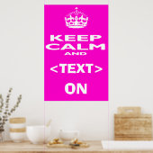 保Calm And...自分のメッセージユニークポスターの追加 ポスター (キッチン)