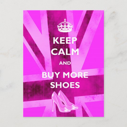 保Calm and 買 More Shoes Postcard ポストカード (正面)