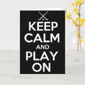 保Calm and 遊 On – フィールドホッケー カード (黄色い花)