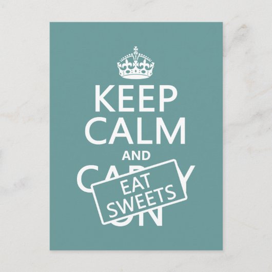 保Calm and 食べ Sweets (カスタマイズ可能) ポストカード (正面)