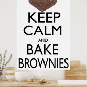 保Calm and Bake Brownies ポスター (キッチン)