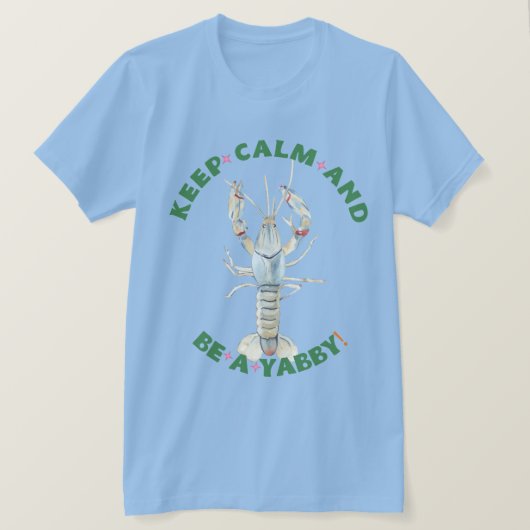 保CALM AND BE A YABBY"メンズTシャツ – おもしろい&ボー Tシャツ (デザイン正面)