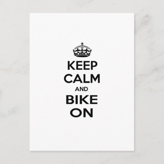 保Calm And Bike On ポストカード (正面)