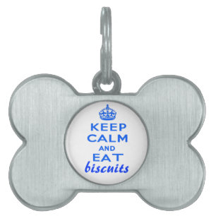 「保Calm And Biscuits」ドッグラベル ペットネームタグ