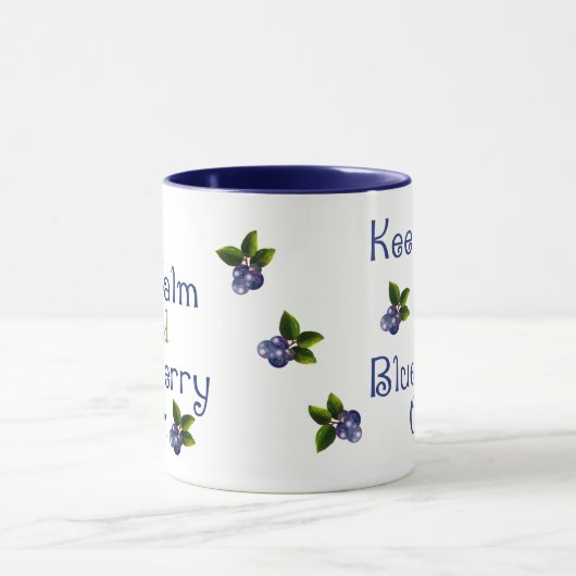 保Calm And Blueberry On Mug マグカップ (中央)