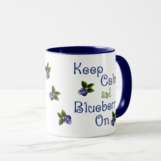 保Calm And Blueberry On Mug マグカップ (正面右)