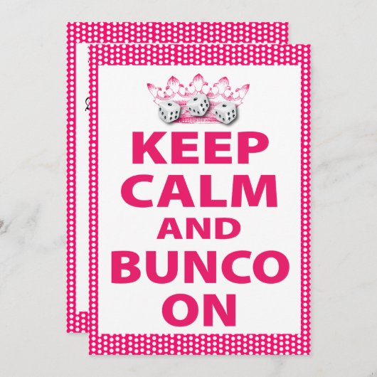 保Calm And Bunco On 招待状 (正面/裏面)