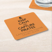 保Calm and Capture Piratesハロウィーン スクエアペーパーコースター (アングル)
