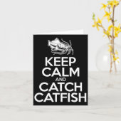 保Calm And Catch Fish – フィッシャーマン魚釣りCatfi カード (黄色い花)