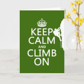 保Calm and Climb On (カスタマイズ可能なカラー) カード (黄色い花)