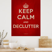 「保Calm and  Declutter」ポスター ポスター (キッチン)