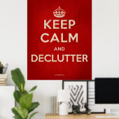 「保Calm and  Declutter」ポスター ポスター (ホームオフィス)