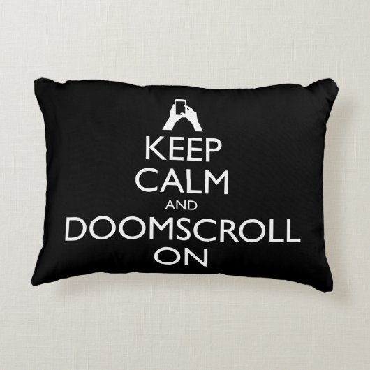 保Calm And Doomscroll On アクセントクッション (裏面)