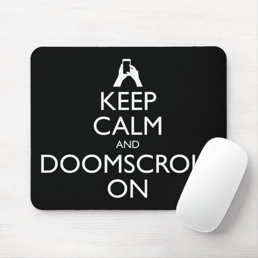 保Calm And Doomscroll On マウスパッド (マウス)