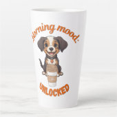 保Calm and Drink Coffee - Dog Lover Digital Art カフェラテマグ (正面)