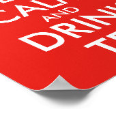 保CALM AND DRINK TEA – カップ ポスター (角)