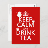 保Calm and Drink Tea - All Colors ポストカード (正面/裏面)
