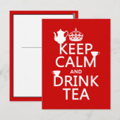保Calm and Drink Tea - All Colors ポストカード (正面/裏面)