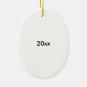 保Calm and Drink Vodkaとカスタム文字 セラミックオーナメント (裏面)