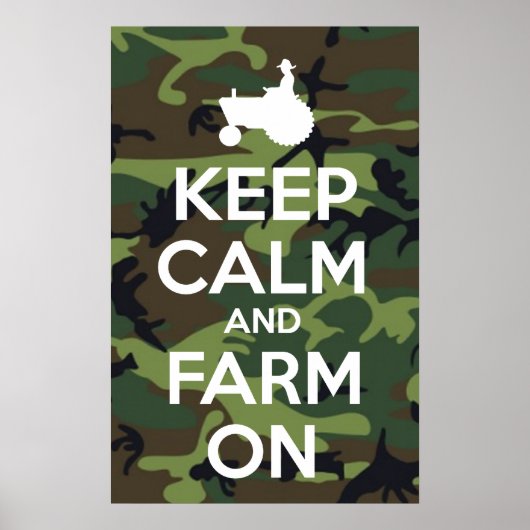 保Calm And Farm On Camouflage ポスター (正面)
