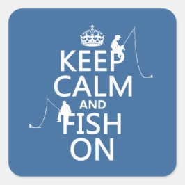 保Calm and Fish On – カスタマイズ可能なカラー スクエアシール