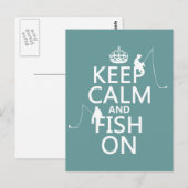 保Calm and Fish On – カスタマイズ可能なカラー ポストカード (正面/裏面)