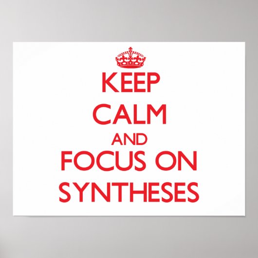保Calm and focus on Syntheses ポスター (正面)