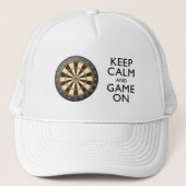 保CALM AND GAME ON - Dart Board キャップ (正面)