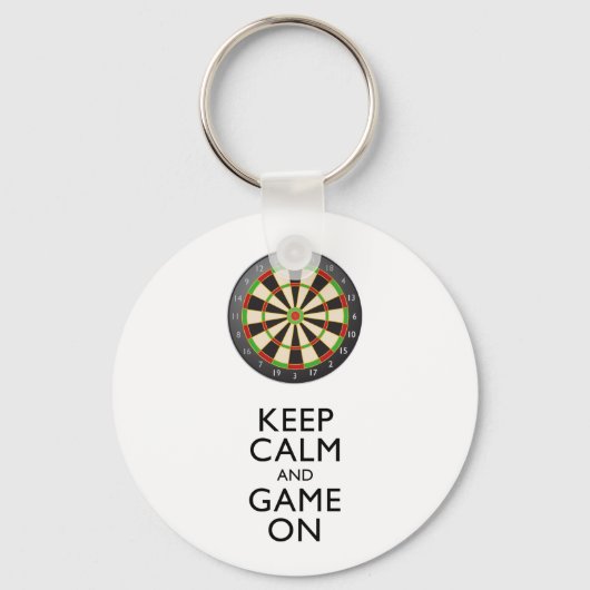 保CALM AND GAME ON - Dart Board キーホルダー (正面)